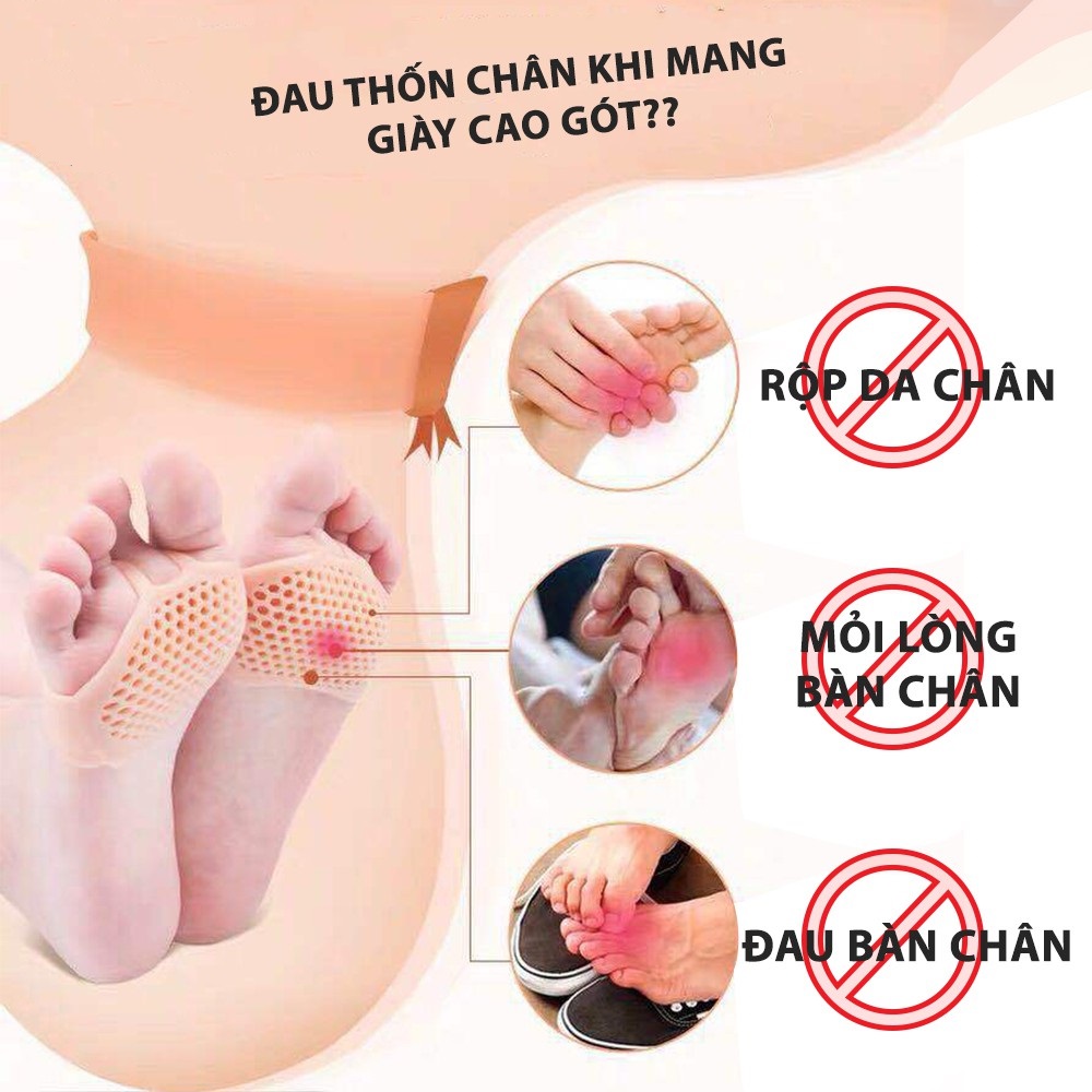 Lót giày silicon bảo vệ mũi chân_ Miếng lót silicon xỏ ngón chống chai