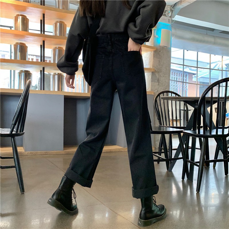 [SẴN] Quần jean ống rộng Ulzzang Quảng Châu QDJ46