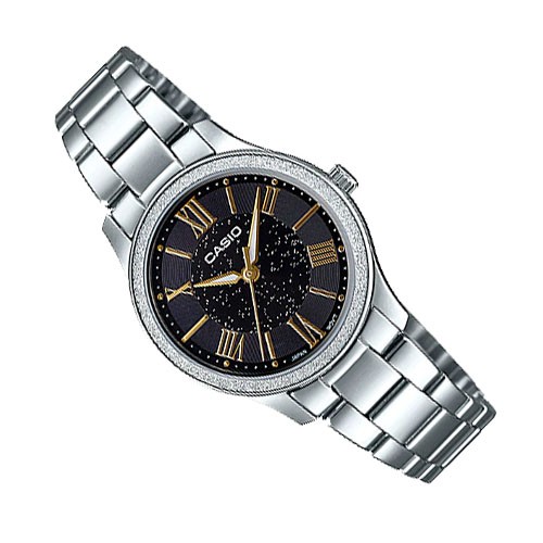 Đồng hồ nữ CASIO chính hãng LTP-E164D, dây kim loại
