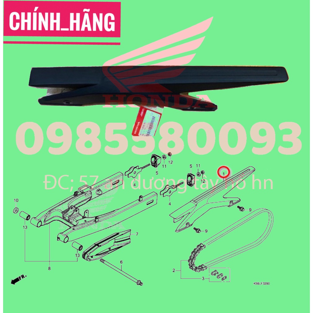 Carte Chắn xích chê sên xe Winner, Winner X, Sonic chính hãng Honda
