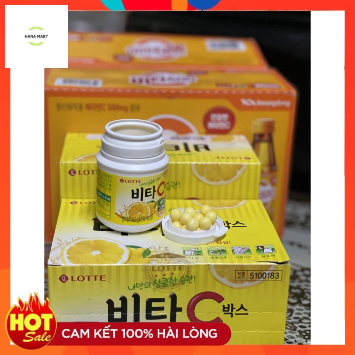 Kẹo vitamin C Lotte Hàn Quốc 65g dành cho người lớn và trẻ em