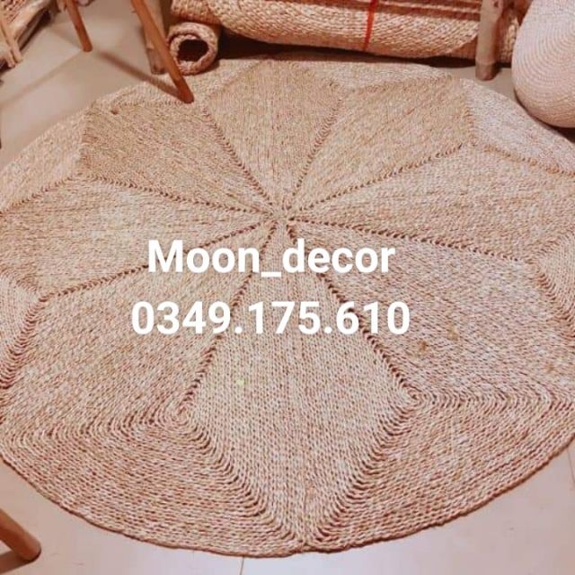 Thảm cói múi đặc kích thước 1m8, 2m