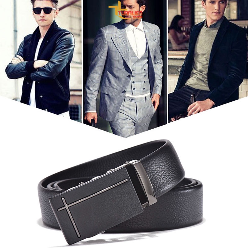 [ SALE KHỦNG ] Dây nịt / Thắt lưng nam thời trang công sở 2 sọc cá tính TL29