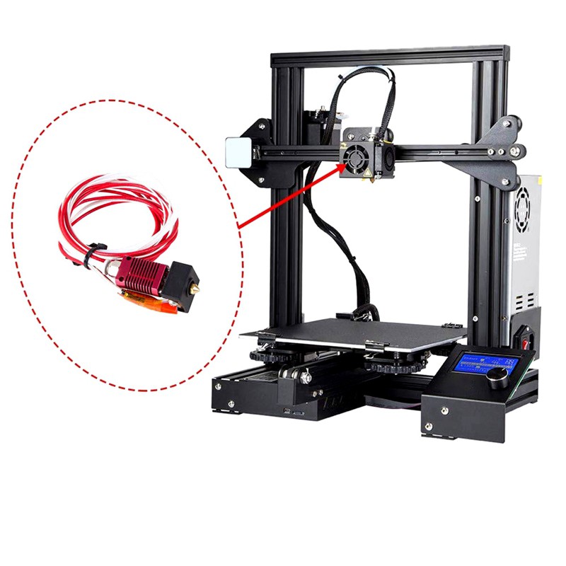 Phụ kiện máy in 3D lắp ráp Mk8 Ender 3 / Ender 3 Pro với khối gia nhiệt nhôm 1.75Mm vòi phun 0.4Mm