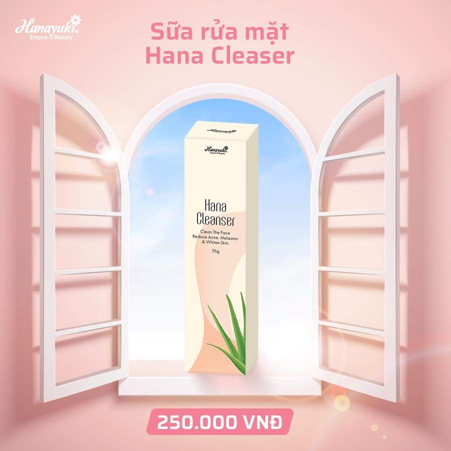 Sữa Rửa Mặt Y Học Không Bọt Hana Cleanser Minisize Chính Hãng 76Gram - HanayukiAsia