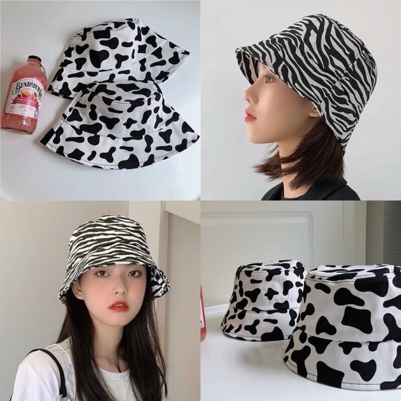 Mũ bucket ngựa vằn, bò sữa unisex - Mũ nam nữ ulzzang
