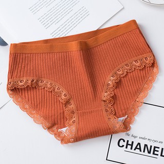 Quần Lót Nữ Cotton Viền Ren Gân Tăm Kháng Khuẩn Hoạ Tiết Viền Ren Cao Cấp Xuất Nhật BHD07