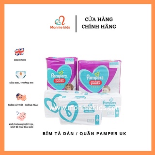 [CÓ SẴN] BỈM TÃ DÁN/QUẦN PAMPER UK SỐ1 40M/SỐ 2 38M/SỐ 3 36M/SỐ 4 84M/SỐ5 68M