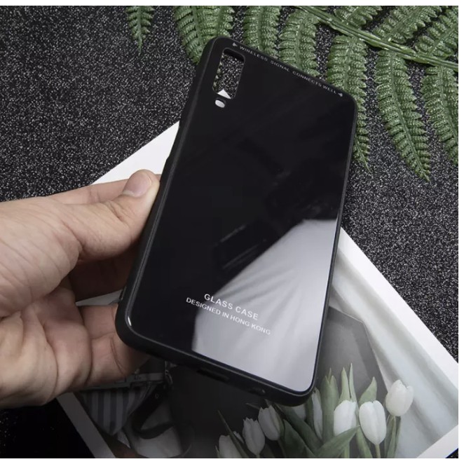 Ốp lưng OPPO A3S/A5S/F9/A12/A7 2018/A83/F5/F7/... kính cường lực 9H chống trầy trơn màu