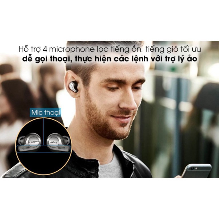 GIÁ KHUYẾN MÃI Tai Nghe Bluetooth Jabra Elite 65t Titanium Black True Wireless Earbuds $$