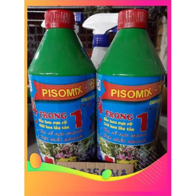 Phân bón chuyên dùng cho hoa cây cảnh PISOMIX_ Y95 Chai 1l