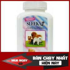 Viên Bổ xung Vitamin và canxi Sleeky lọ 140g Hàng thái - Vị Thịt Bò