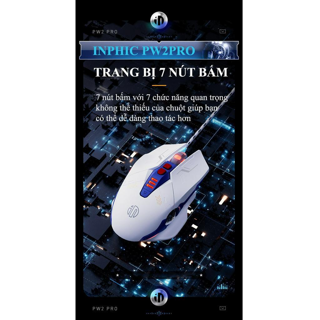 Chuột có dây INPHIC PW2PRO chuyên game đèn led RGB cực đẹp dành cho game thủ - AT