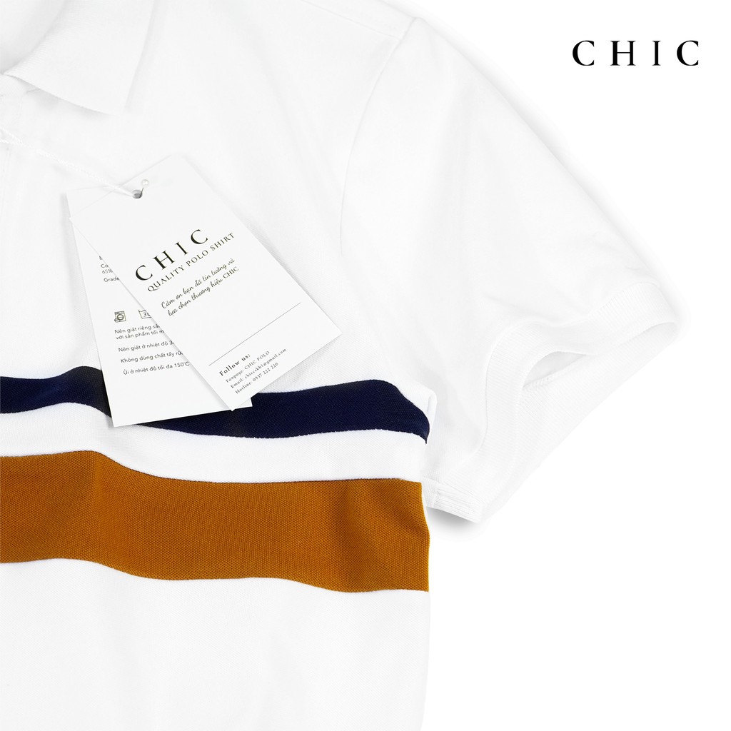 Áo Polo nam cổ bẻ phối ngang Xanh Navy- Vải cá sấu CVC Cotton Cao Cấp - Thiết kế chuẩn form trẻ trung - CHICWEAR | BigBuy360 - bigbuy360.vn