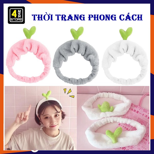 ⚡  Băng Đô Makeup Mầm Cây 3D Vải Nhung - Băng Đô Turban Mần Cây Xanh 3D Siêu Cưng - Dày Chắc Chắn Mềm Mịn - Siêu Bền ⚡