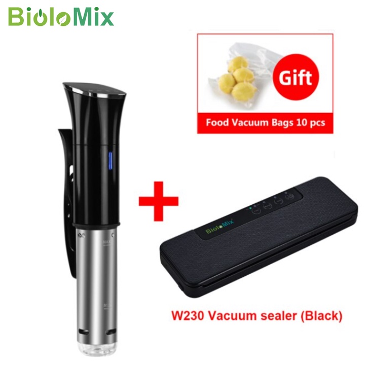 Máy nấu chậm Sous Vide, công suất 1800W và máy hút chân không. Thương hiệu cao cấp Biolomix (Bảo Hành: 1 Năm)