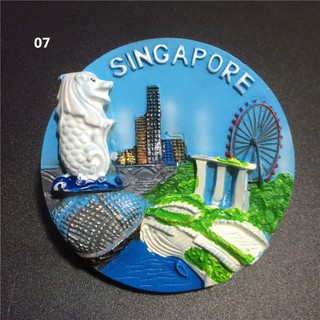 Nam châm dán tủ lạnh hình Singapore 3D