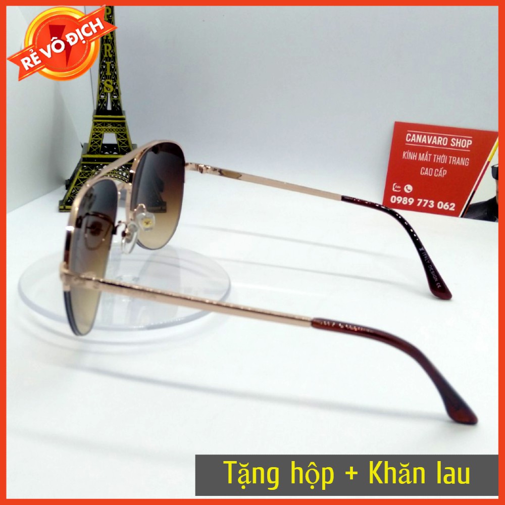 Kính râm nam thời trang cao cấp chống uv chống chói hiệu quả bảo vệ mắt bảo hành 6 tháng CANAVARO SHOP LV45T