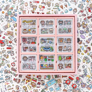 [MS14]-Sticker cute/Set 10 tấm hình dán dễ thương trang trí sổ planner bullet journal Tẻn Tẻn