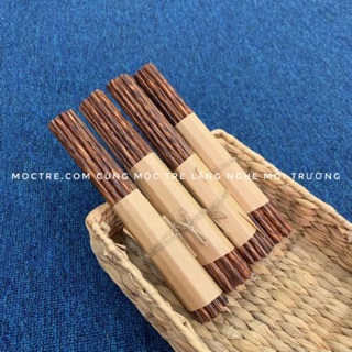 Đũa gỗ dừa Mộc Tre hàng loại 1 bó 10 đôi