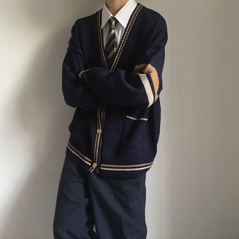 Áo Sweater Dệt Kim Tay Dài Cổ Chữ V Thời Trang Cho Nam | BigBuy360 - bigbuy360.vn