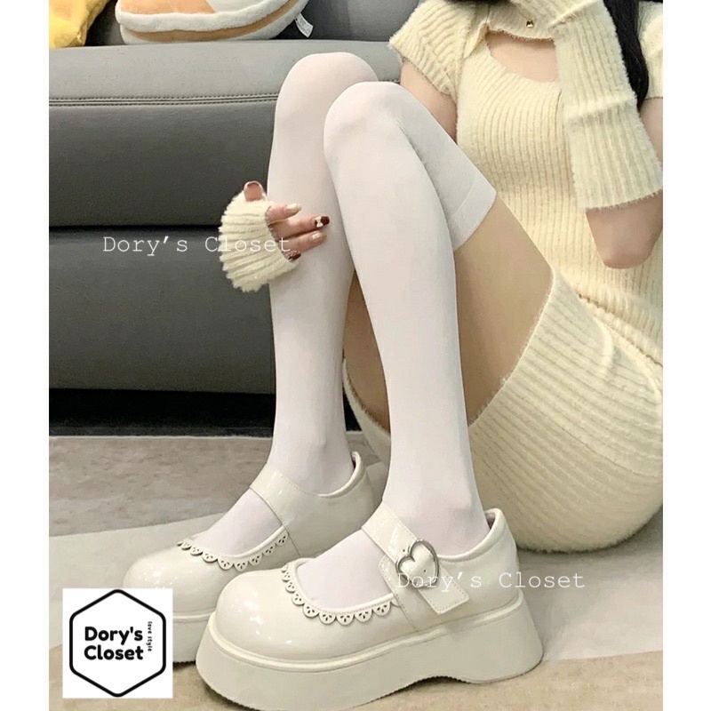 Giày lolita ulzzang giày bánh mì oxford nữ mũi to tròn đế cao dày Dory’s Closet 6002
