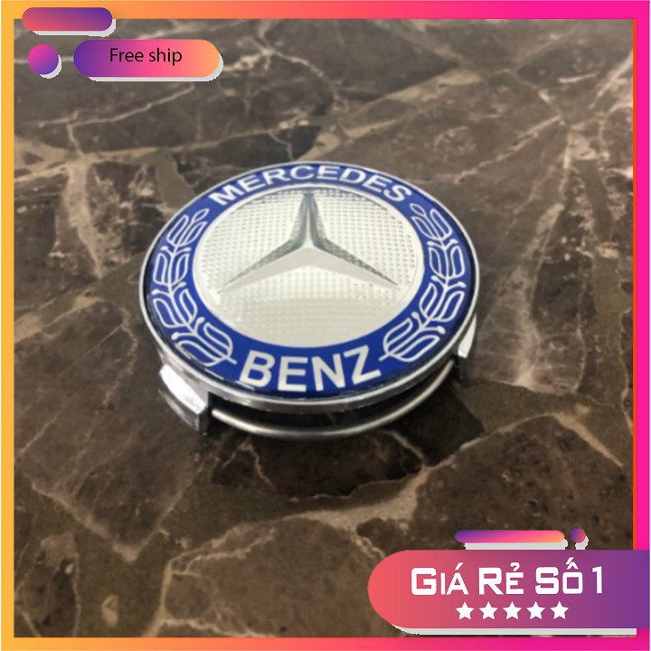 Logo chụp mâm, ốp lazang BVBánh xe ô tô Mercedes BVBenz cao cấp MBVBZ75: Đường kính 75MM BVB