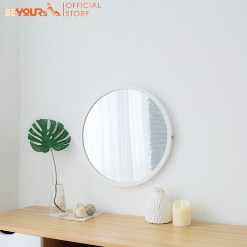 Gương Tròn Soi Treo Tường BEYOURs Khung Gỗ Decor Mia-Circle-Mirror Trang Điểm Đẹp Nội Thất Phòng Ngủ