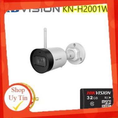 [Mã 154ELSALE2 giảm 7% đơn 300K] Camera IP Wifi 2.0MP KBONE KN-2001WN kèm theo thẻ nhớ 32GB