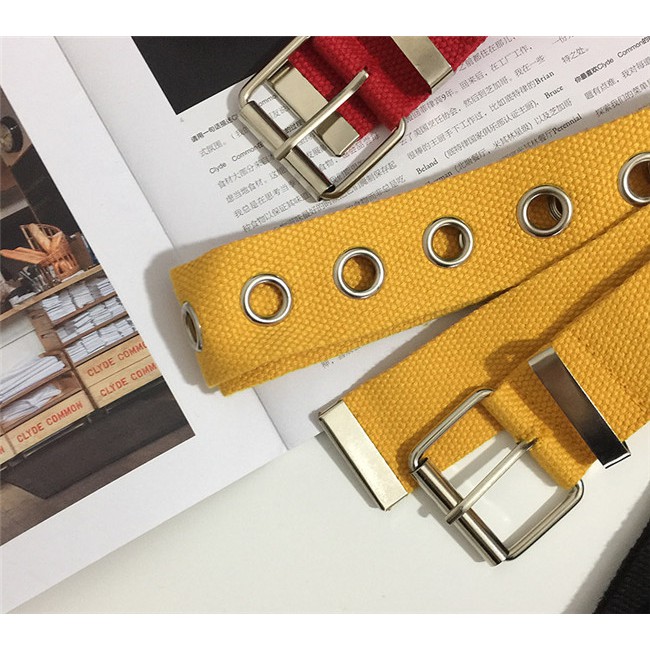 [Hàng Có Sẵn] Miễn Phí Vận Chuyển Giá Sỉ Thắt Lưng Vải Canvas Đơn Giản Thời Trang Xu Hướng Nhật Bản Dành Cho Nam Và Nữ