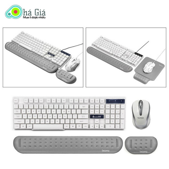 Thanh Kê Tay Gõ Bàn Phím Đệm Silicon Boona hỗ trợ chống mỏi cổ tay khi sử dụng máy tính lâu