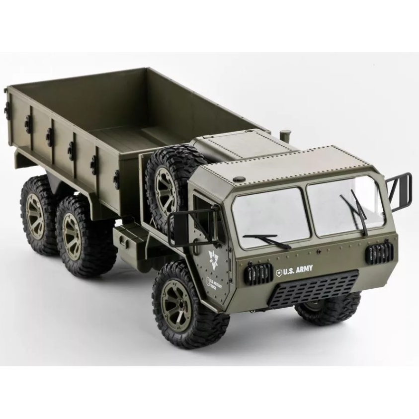 Xe tải quân sự 6WD 3 cầu có vi sai, 1/12 Fayee FY004 (US Military Truck) có điều tốc, lái servo 5 dây (RTR)
