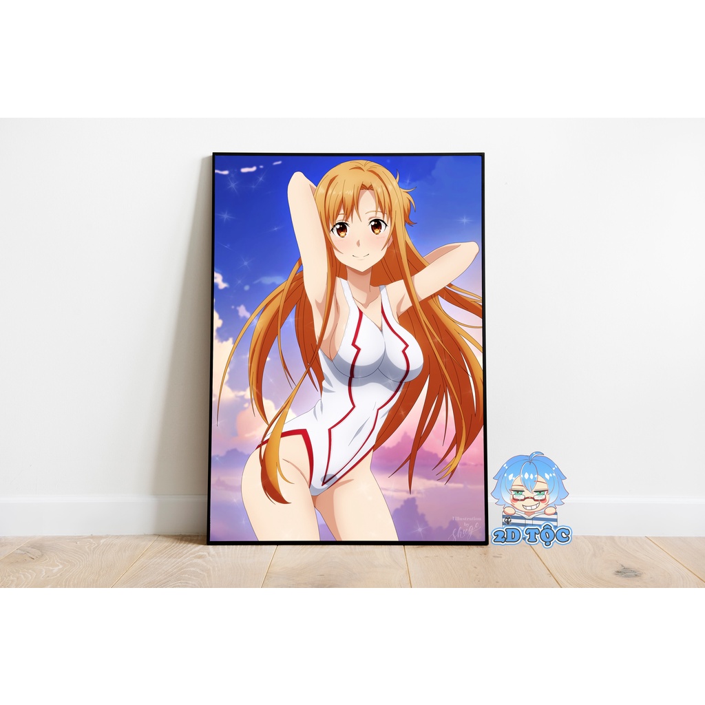Tranh poster A3 Yuuki Asuna  Anime Manga Sword Art Online chất liệu giấy cao cấp - 2D Tộc Shop