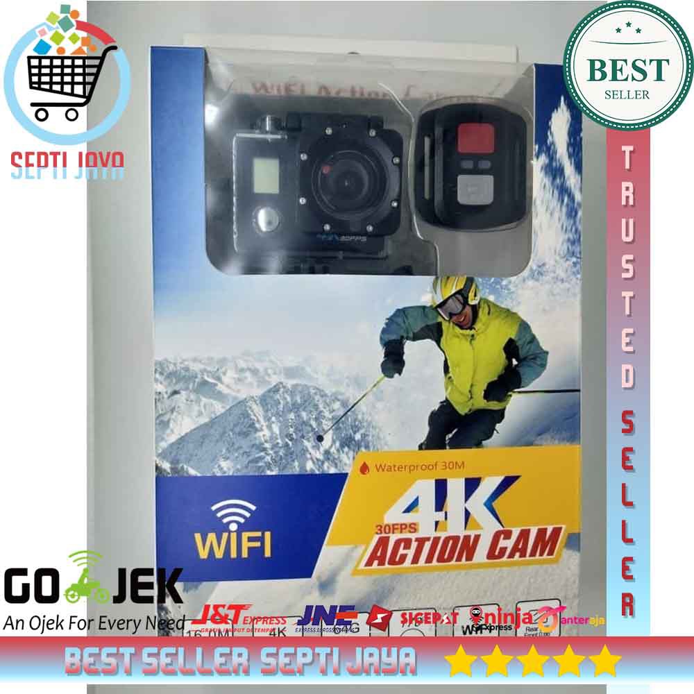 Camera Thể Thao 4k 30fps Wifi 2 Thẻ Nhớ Micro Sd Chống Thấm Nước Lên Đến 64gb