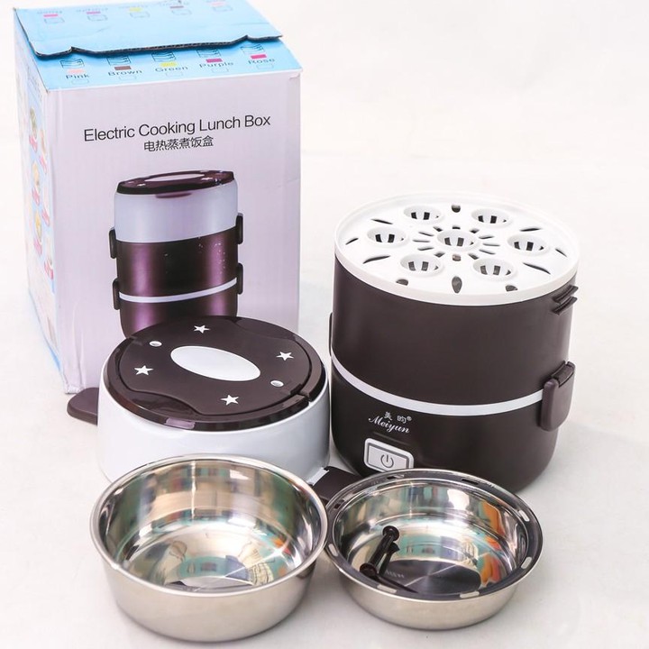 Hộp cơm 3 tầng cắm điện 💕Hộp cơm giữ nhiệt cắm điện lõi inox | BigBuy360 - bigbuy360.vn