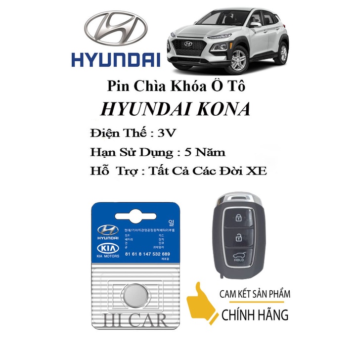 Pin chìa khóa ô tô Hyundai Kona chính hãng Panasonic