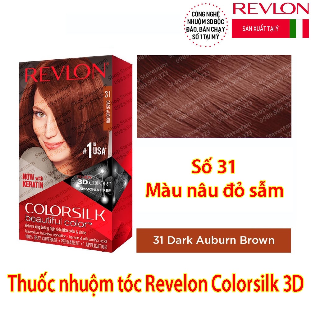Thuốc nhuộm tóc Revlon Colorsilk số 31 (Dark Auburn)