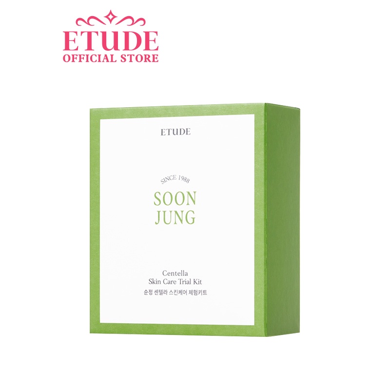 [Hàng mới về] Set 4 sản phẩm chăm sóc da chiết xuất rau má Soonjung ETUDE