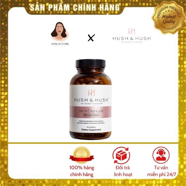 Viên uống sáng da Image Hush & Hush SkinCapsule Brighten+ 60 viên