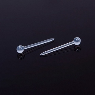   Combo 2 khuyên + 2 chốt  Khuyên tai - Khuyên mũi - Bi 2.5mm - Khuyên nhựa sinh học cao cấp - Khuyên trong suốt giữ lỗ 