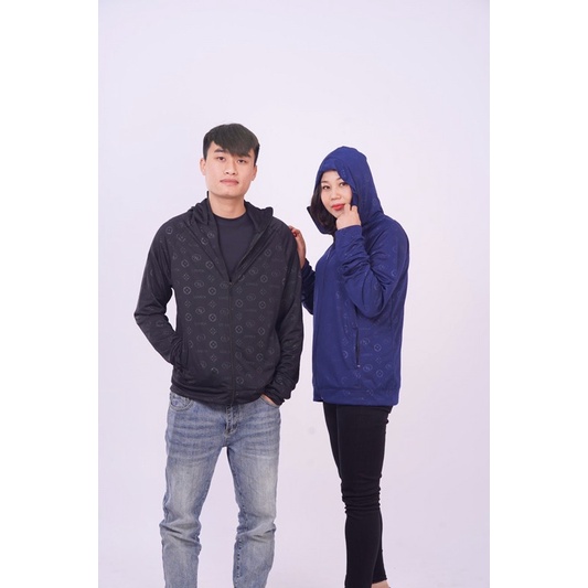 Áo chống nắn nam nữ in lv và dập vân chất kim cương thông hơi mềm mát thoáng khí