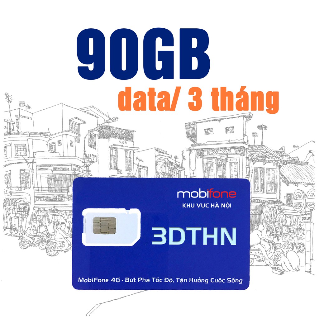 Siêu Sim  Data Hà Nội MobiFone 3DTHN (3 tháng)