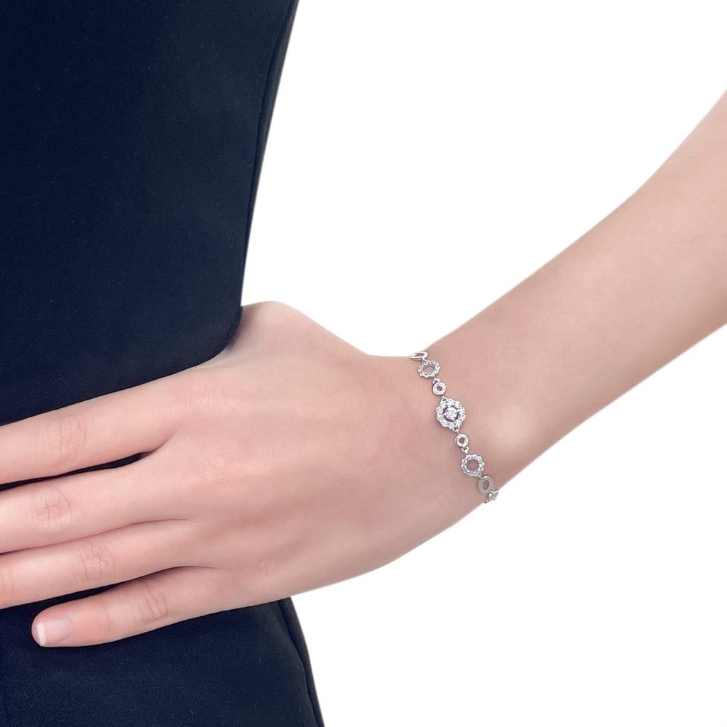 Lắc tay bạc đính đá CZ PNJSilver XMXMK000017