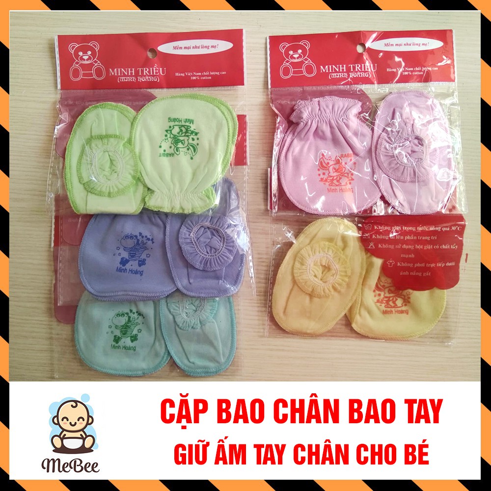 Cặp bao tay, bao chân Minh Triều cho trẻ sơ sinh