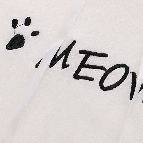 Áo Hoodie Thêu Hình Chân Mèo Phong Cách Harajuku Nhật Bản Thời Trang Mùa Hè Cho Nữ