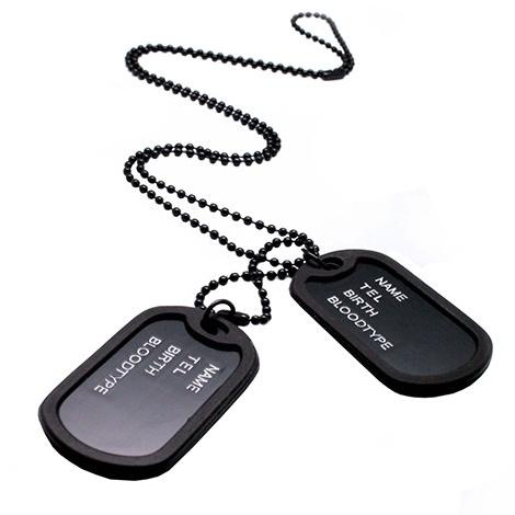 Dây Chuyền Quân Đội Mặt Thẻ Tên