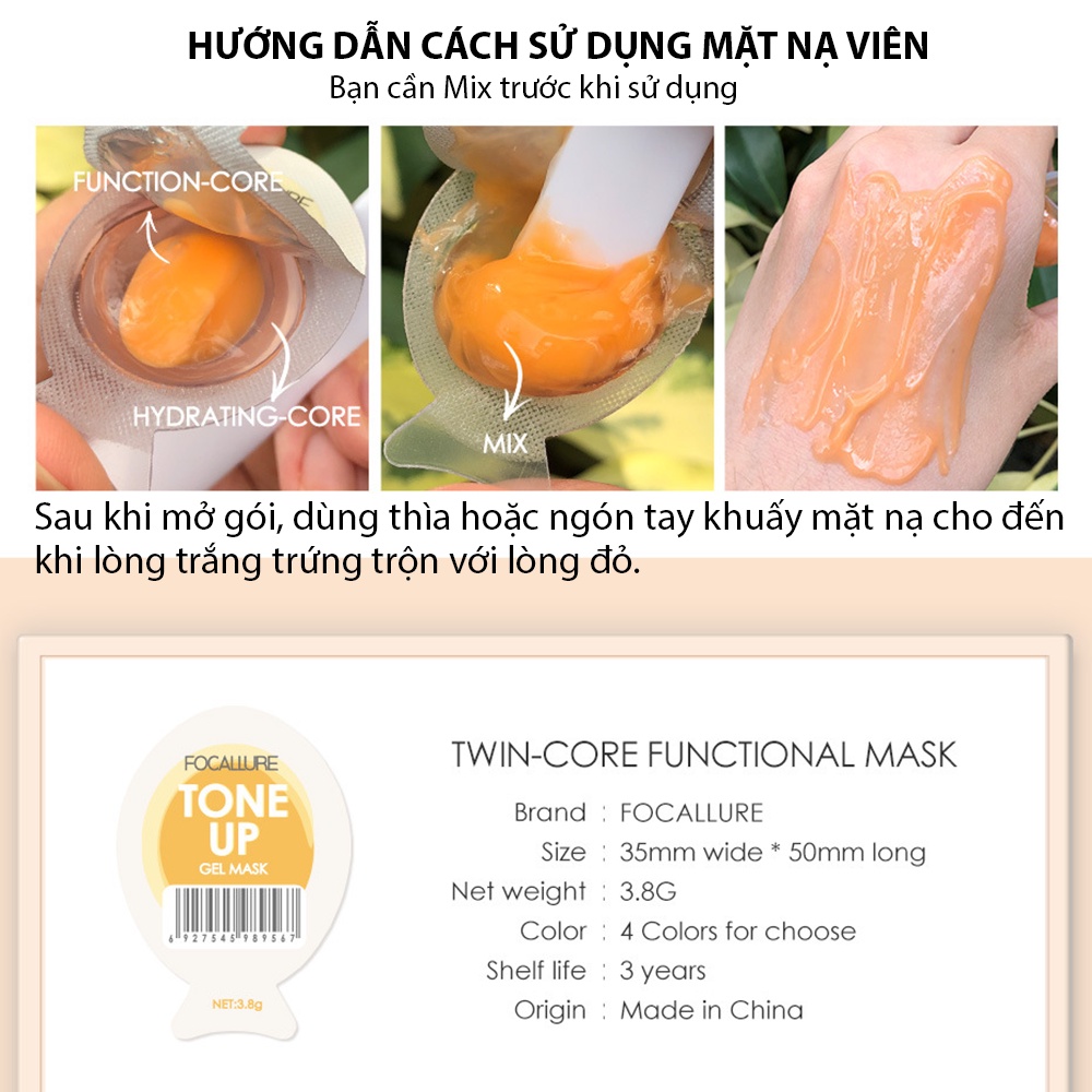 MẶT NẠ 7 NGÀY FOCALLURE 3.8G HỖ TRỢ GIẢM MỤN DƯỠNG ẨM KIỂM SOÁT DẦU NHỜN DƯỠNG DA TRẮNG HỒNG