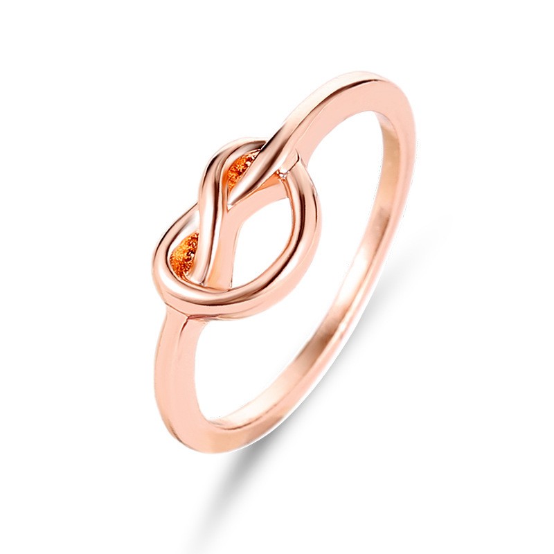 Cute Rose Gold Button Design Ring
