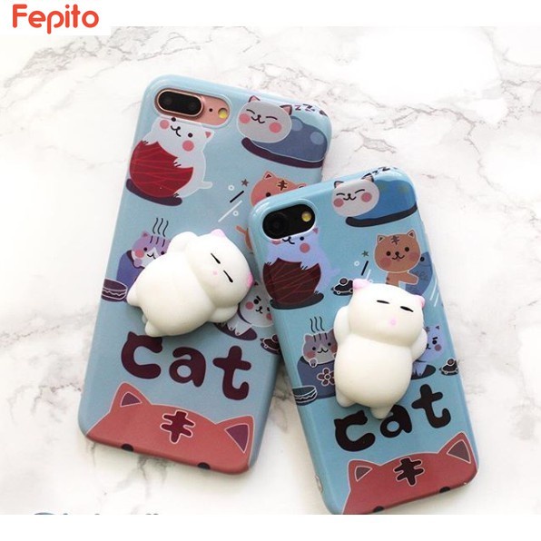 Fepito Squishy Slow Mochi Cat Toys Squishy Murah for Cellphone Case Giảm căng thẳng