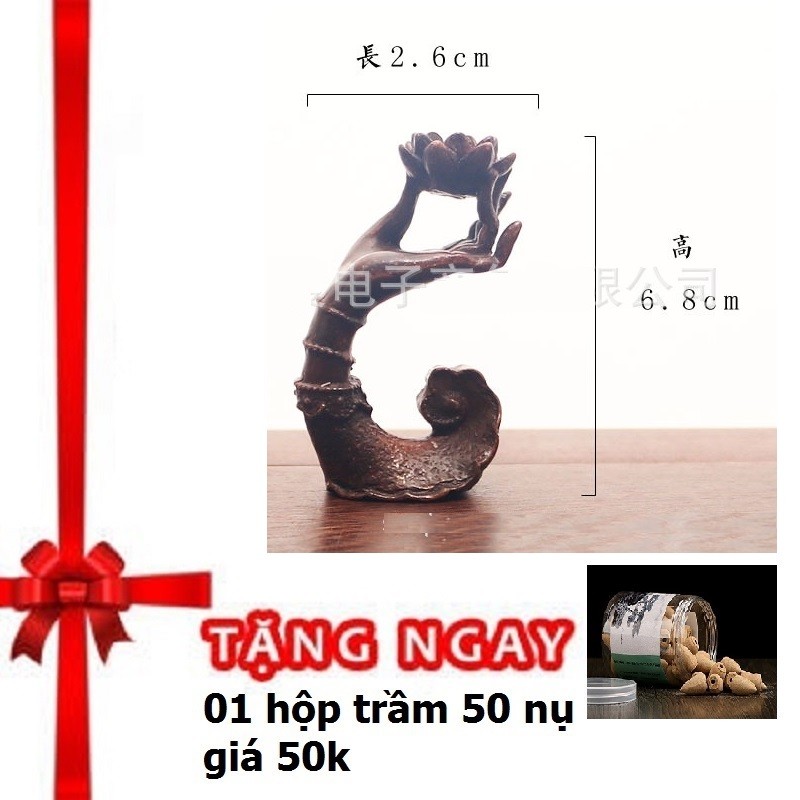Thác Khói Phật thủ bằng đồng nguyên chất